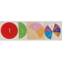 Zlomkové výpočtové kruhy vo farbách Montessori