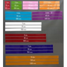 Längenmaße in Montessorifarben