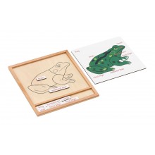 Sada farebných zvieracích puzzle - žaba