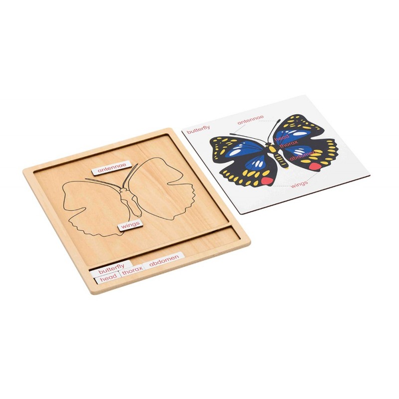 Colored animal puzzle activity set - butterfly