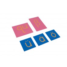 Sandpapierkleinbuchstaben - Ergänzungssatz für Druckschrift (deutsche Sprache)