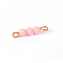 Perlenstäbchen von 3, rosa, Glasperlen