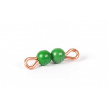 Perlenstäbchen von 2, grün, lose Perlen