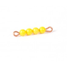 Perlenstäbchen von 4, gelb, lose Perlen