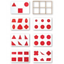 geometrische Einsätze rot und weiß