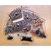 Holz-Puzzle - realistisch Igel