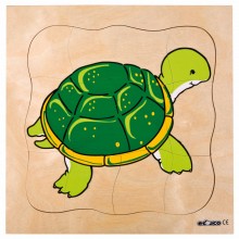 Holz-Puzzle - Wachstum - Schildkröte