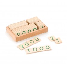 Číselné karty drevo malé