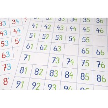 Hundertertafel mit Zahlen im Format 105 x 115 cm