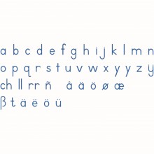 Bewegliches Alphabet, mittel (blau) - Druckschrift