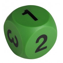 Number dice green