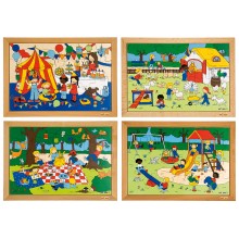 Children's activities puzzles - set of 4