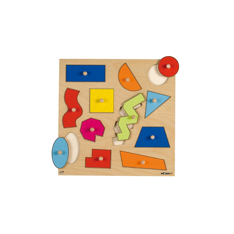Knob puzzle geometric shapes