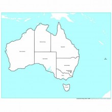Kontrollkarte Australien: beschriftet - Englisch