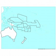 Kontrollkarte Ozeanien: unbeschriftet