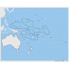 Kontrollkarte Ozeanien: beschriftet - Englisch