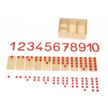 Zahlen mit Knöpfen und Platzhaltern + Chips in Box