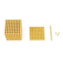Gold-Quadrat einzeln Feste Perlen